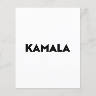 Kamala modern typography minimalist black white flyer