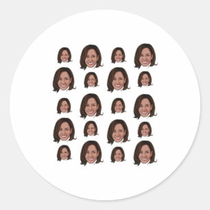 Kamala Pattern Classic Round Sticker