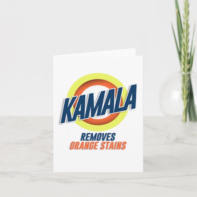 Kamala Removes Orange Stains Card (Front)