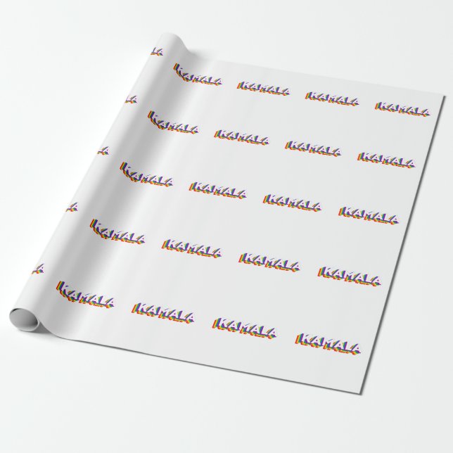 Kamala Retro Pride Wrapping Paper (Unrolled)