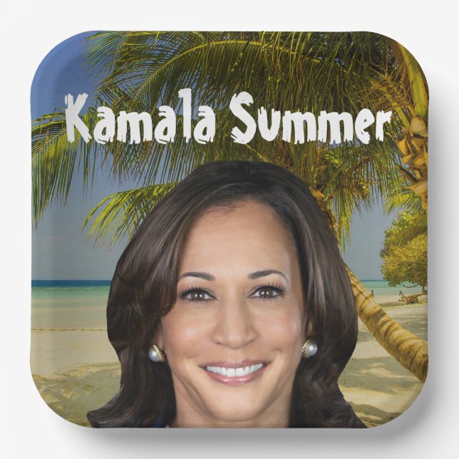 Kamala Summer 2024 Paper Plate (Front)