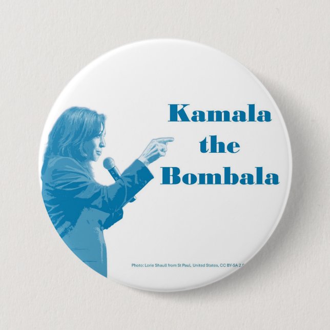 Kamala the Bombala (blue) 7.5 Cm Round Badge (Front)