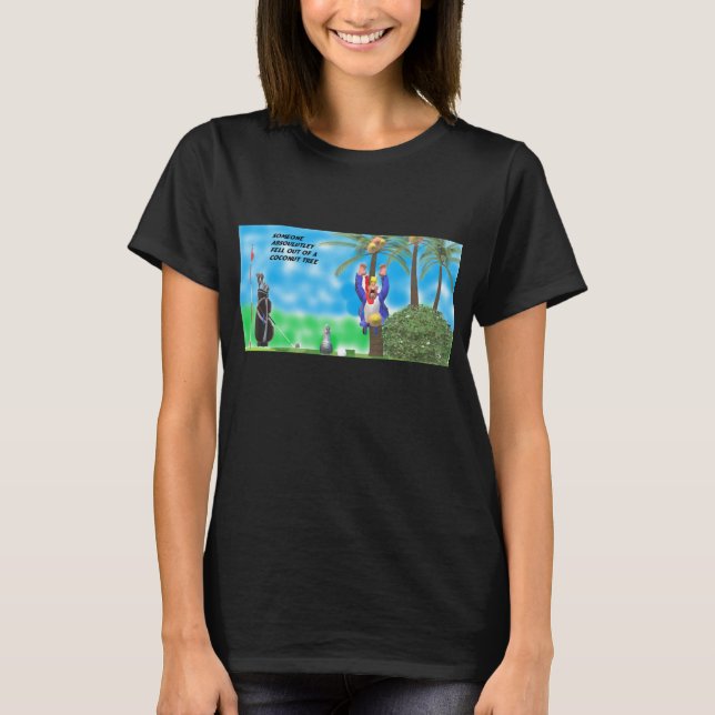 Kamala, Trump, coconuts, coconut tree T-Shirt (Front)
