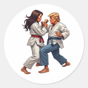 Kamala Trump Fighting 2024 Classic Round Sticker