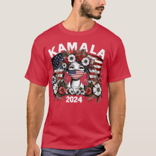 Kamala Vintage Floral Feminine First Female 2 T-Shirt