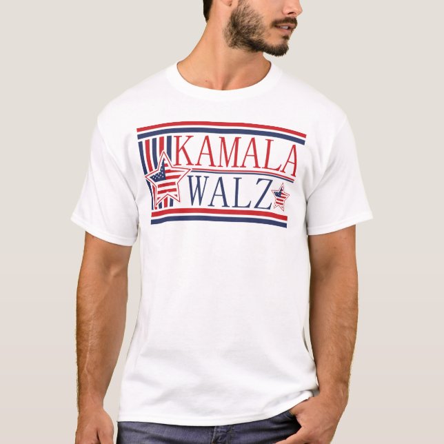 Kamala, Walz 2024 Democratic Candidates T-Shirt (Front)