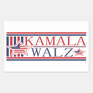 Kamala, Walz 2024 Democratic Ticket Campaign Rectangular Sticker