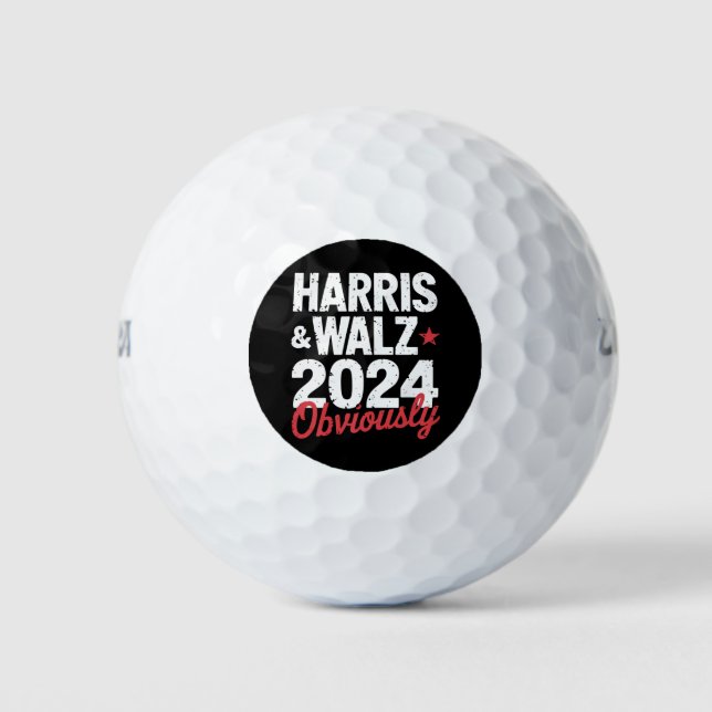 Kamala Walz Obviously 2024 Harris Waltz 2024  Golf Balls (Front)