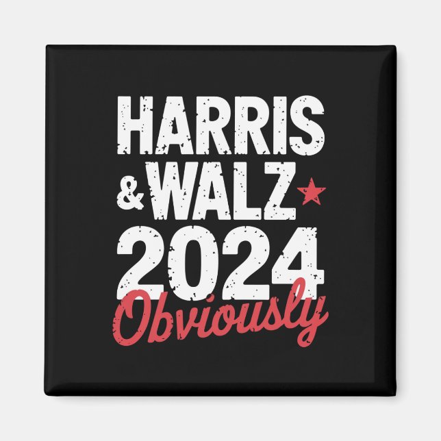 Kamala Walz Obviously 2024 Harris Waltz 2024  Magnet (Front)