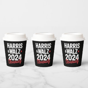 Kamala Walz Obviously 2024 Harris Waltz 2024 Paper Cups