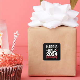 Kamala Walz Obviously 2024 Harris Waltz 2024 Square Sticker