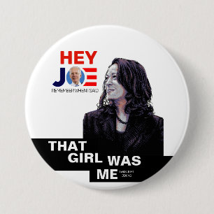Kamala was just joking 7.5 cm round badge