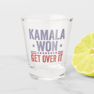 Kamala Won Get Over it Harris Walz Election Shot Glass