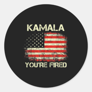 Kamala You're Fired Funny Anti Kamala Harris Elect Classic Round Sticker