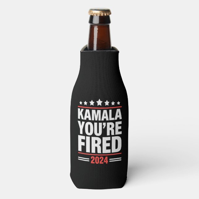 Kamala You're Fired Kamala Harris 2024 Bottle Cooler (Bottle Front)
