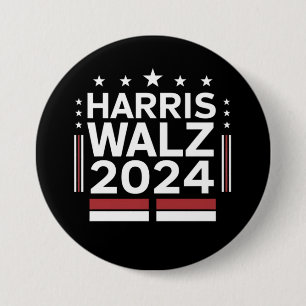 KamalaHarris TimWaltz 2024  7.5 Cm Round Badge