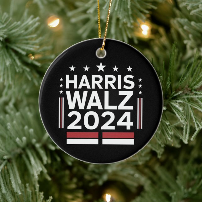 KamalaHarris TimWaltz 2024  Ceramic Tree Decoration (Tree)