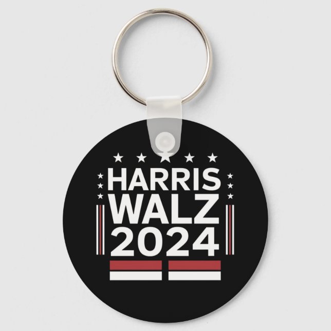 KamalaHarris TimWaltz 2024  Key Ring (Front)