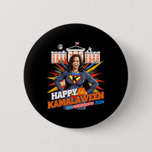 Kamalaween Kamala Harris Halloween Cat Ladies Witc 6 Cm Round Badge