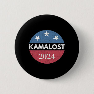 Kamalost Kamala Lost 2024 Election Trump Won 47th  6 Cm Round Badge