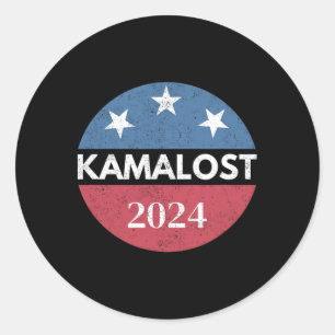 Kamalost Kamala Lost 2024 Election Trump Won 47th Classic Round Sticker