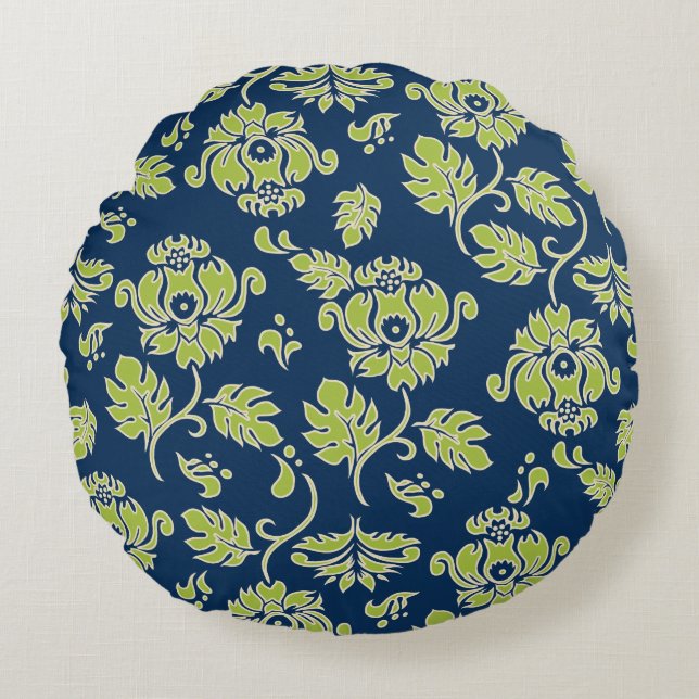 Kamaole Hawaii Tropical Protea Floral Reversible Round Cushion (Front)