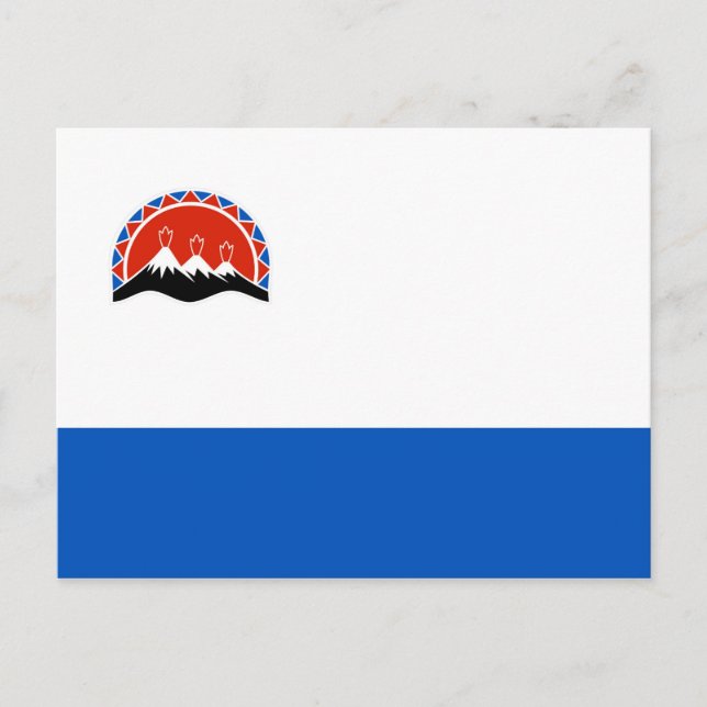 kamchatka flag russia country republic region postcard (Front)