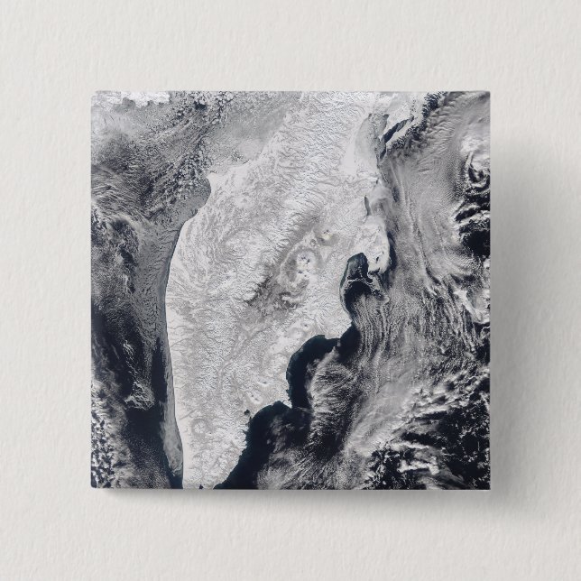 Kamchatka Peninsula, Eastern Russia 15 Cm Square Badge (Front)