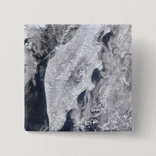 Kamchatka Peninsula, Eastern Russia 2 15 Cm Square Badge (Front)