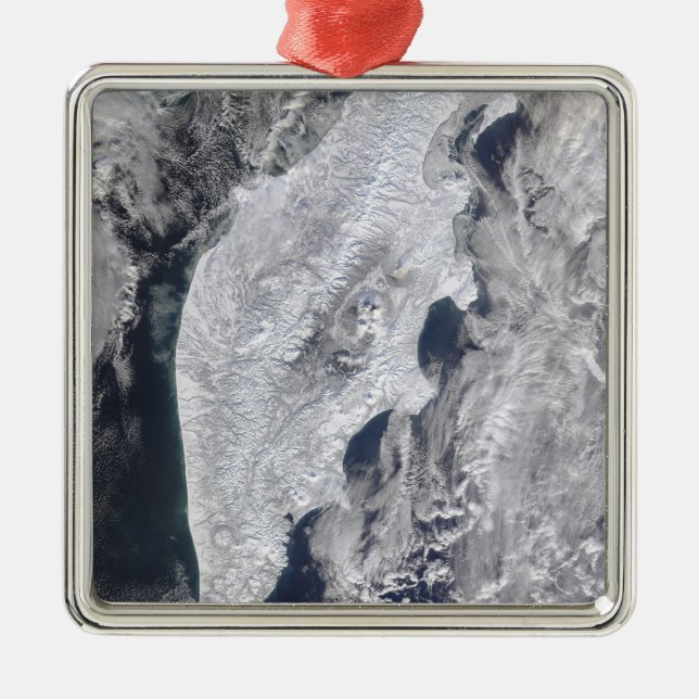 Kamchatka Peninsula, Eastern Russia 2 Metal Tree Decoration (Front)