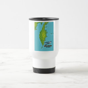 Kamchatka Peninsula Russia travel map. Mug