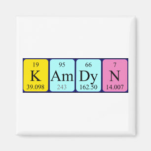 Kamdyn periodic table name magnet
