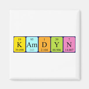 Kamdyn periodic table name magnet