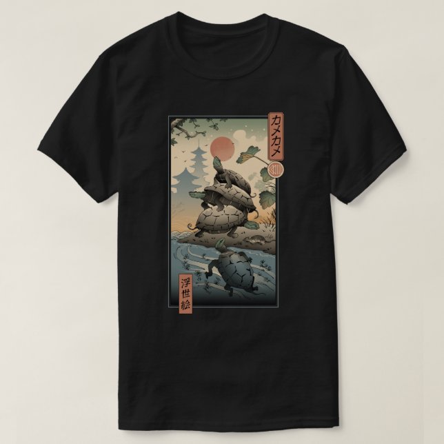 Kame Kame Ukiyoe  T-Shirt (Design Front)