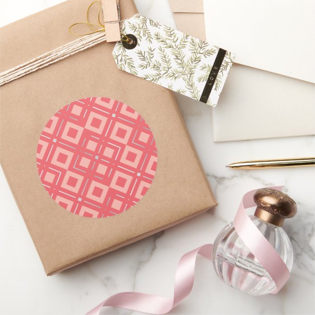 Kamelia’s Geometric Pattern 1 Classic Round Sticker (Gifting)