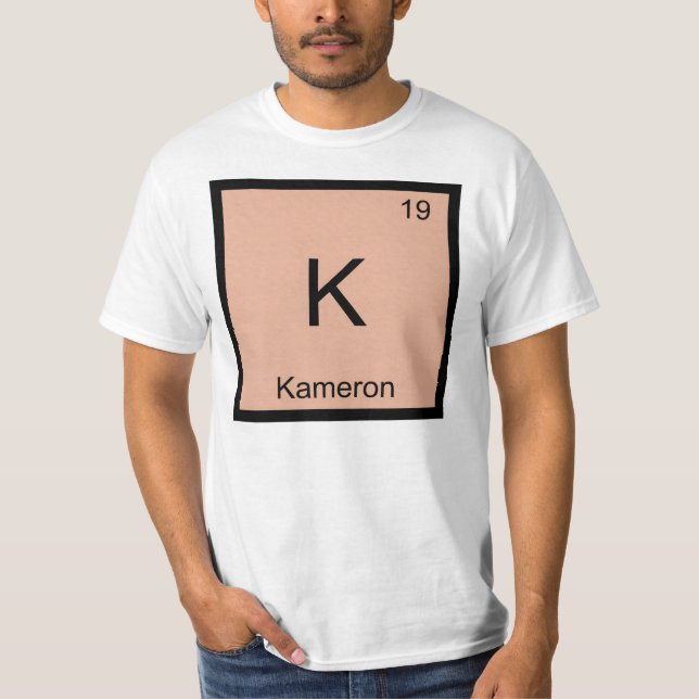 Kameron  Name Chemistry Element Periodic Table T-Shirt (Front)