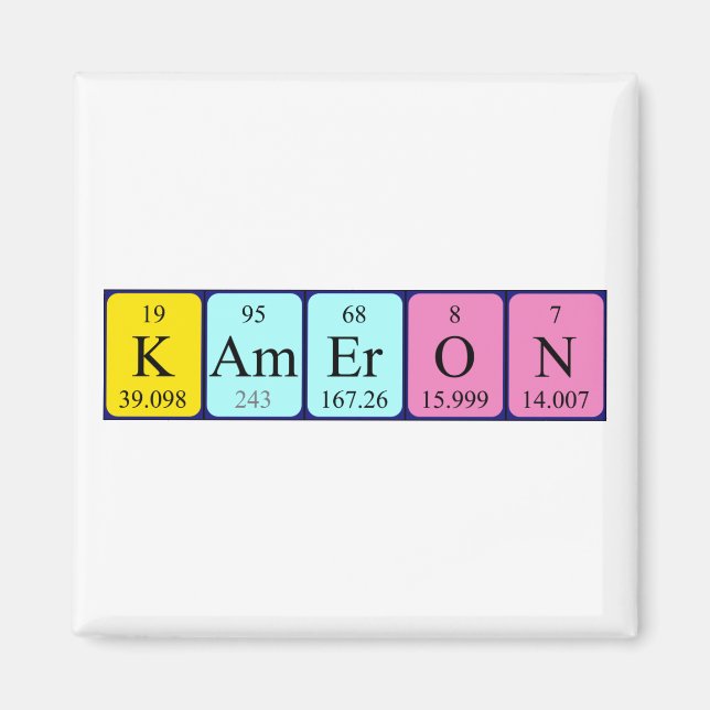 Kameron periodic table name magnet (Front)