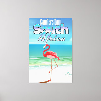 Kamfers Dam South African travel poster Canvas Print