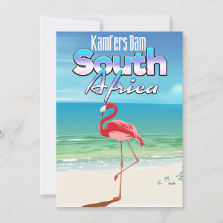 Kamfers Dam South African travel poster Invitation