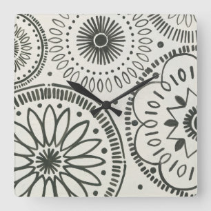Kami Abstract Pattern Square Wall Clock