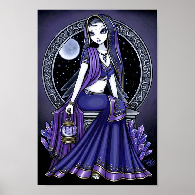 "Kami" Purple Moon Sari Fairy Poster (Front)