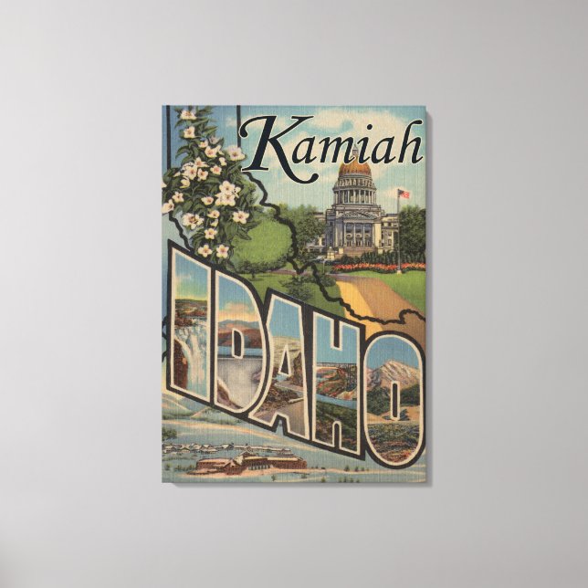 Kamiah, IdahoLarge Letter ScenesKamiah, ID Canvas Print (Front)