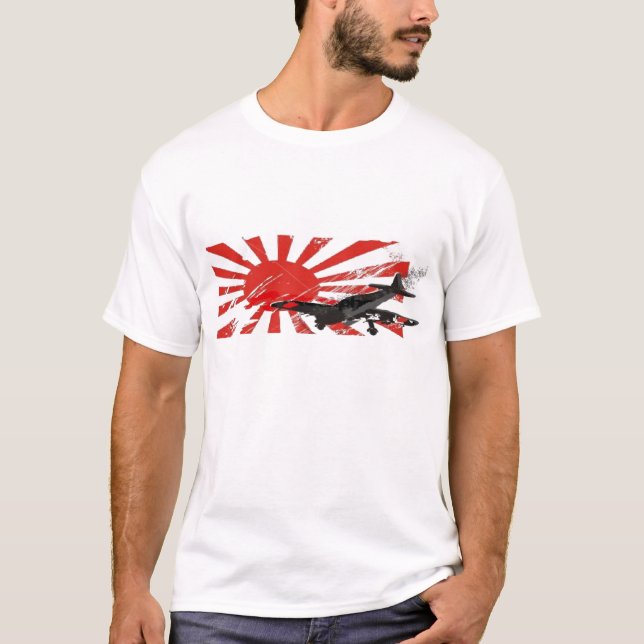 Kamikaze Bomber Japanese Rising Sun Flag T-shirt (Front)