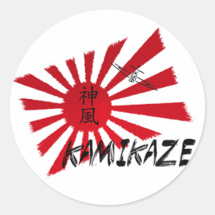 Kamikaze Classic Round Sticker