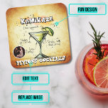 Kamikaze Cocktail Party Square Paper Coaster<br><div class="desc">This is the "Kamikaze" edition in our line of 1 of 6 customisable cocktail party coasters.  Customise with your name or other message directly on the coaster.  Sure to be a crowd pleaser at your next party.</div>