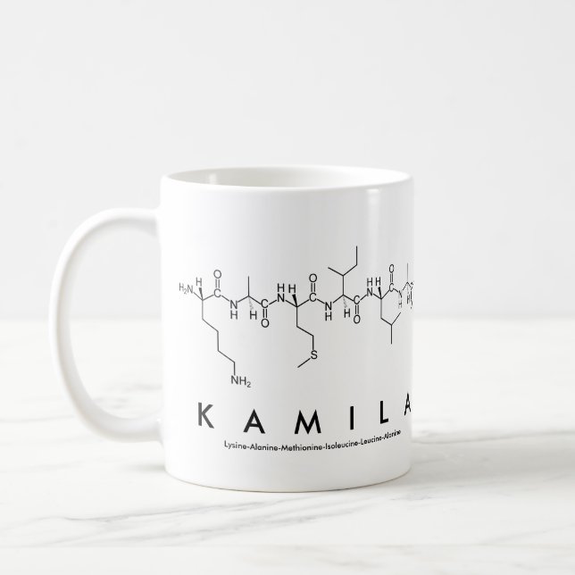 Kamila peptide name mug (Left)