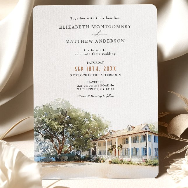 Kaminski House Museum Wedding Invitation (Creator Uploaded)
