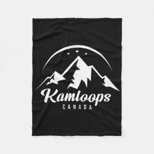 Kamloops Canada Ski Resort Skiing Snowboarding Fleece Blanket
