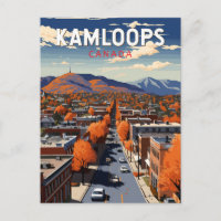 Kamloops Canada Travel Art Vintage