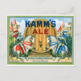 Kamm's Ale Beer Vintage Drink Ad Art Postcard